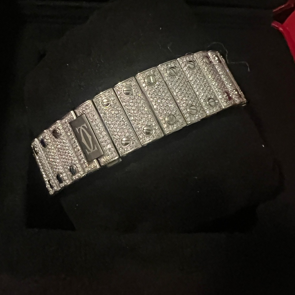 Custom cartier style moissanite watch - Picture 5 of 5
